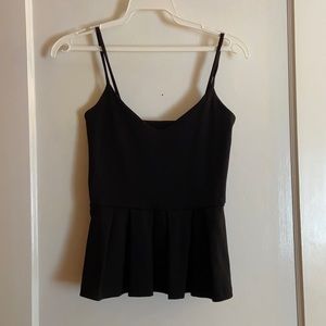 Susana Monaco XS black pleated v neck top lycra